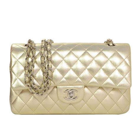 chanel gold pixel flap bag